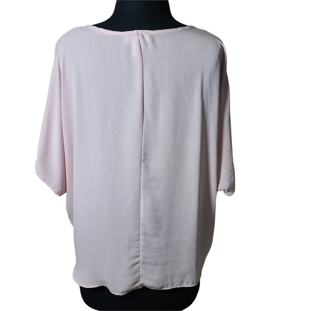 LOFT top blouse oversized short sleeve pale rose sz S - Picture 4 of 7